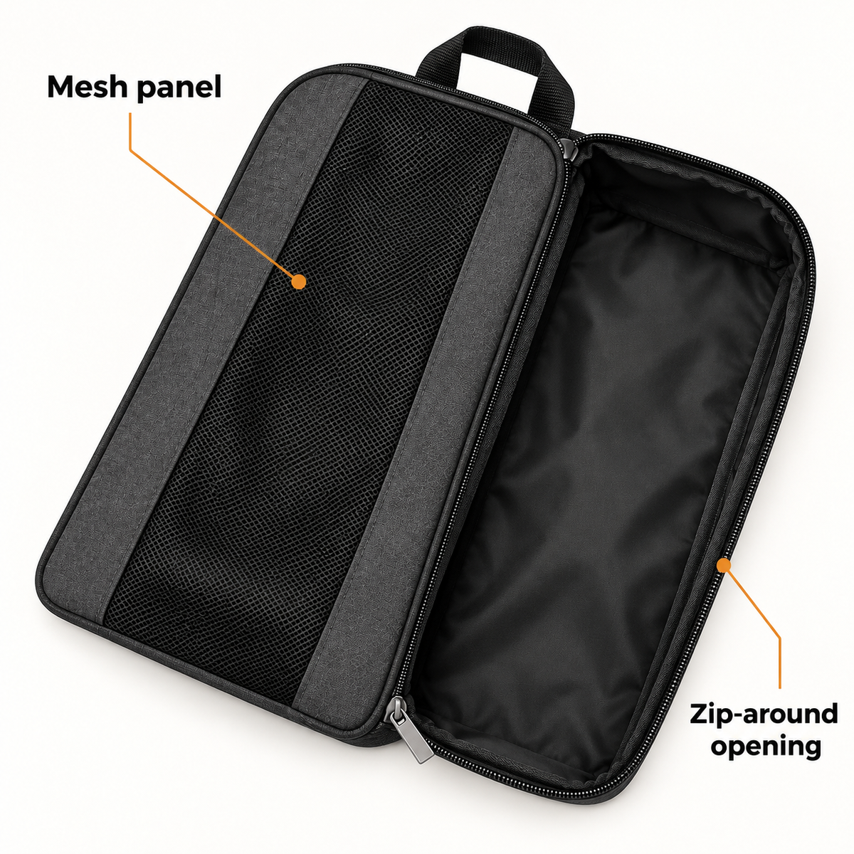 Mesh-Panel Travel Shoe Sack