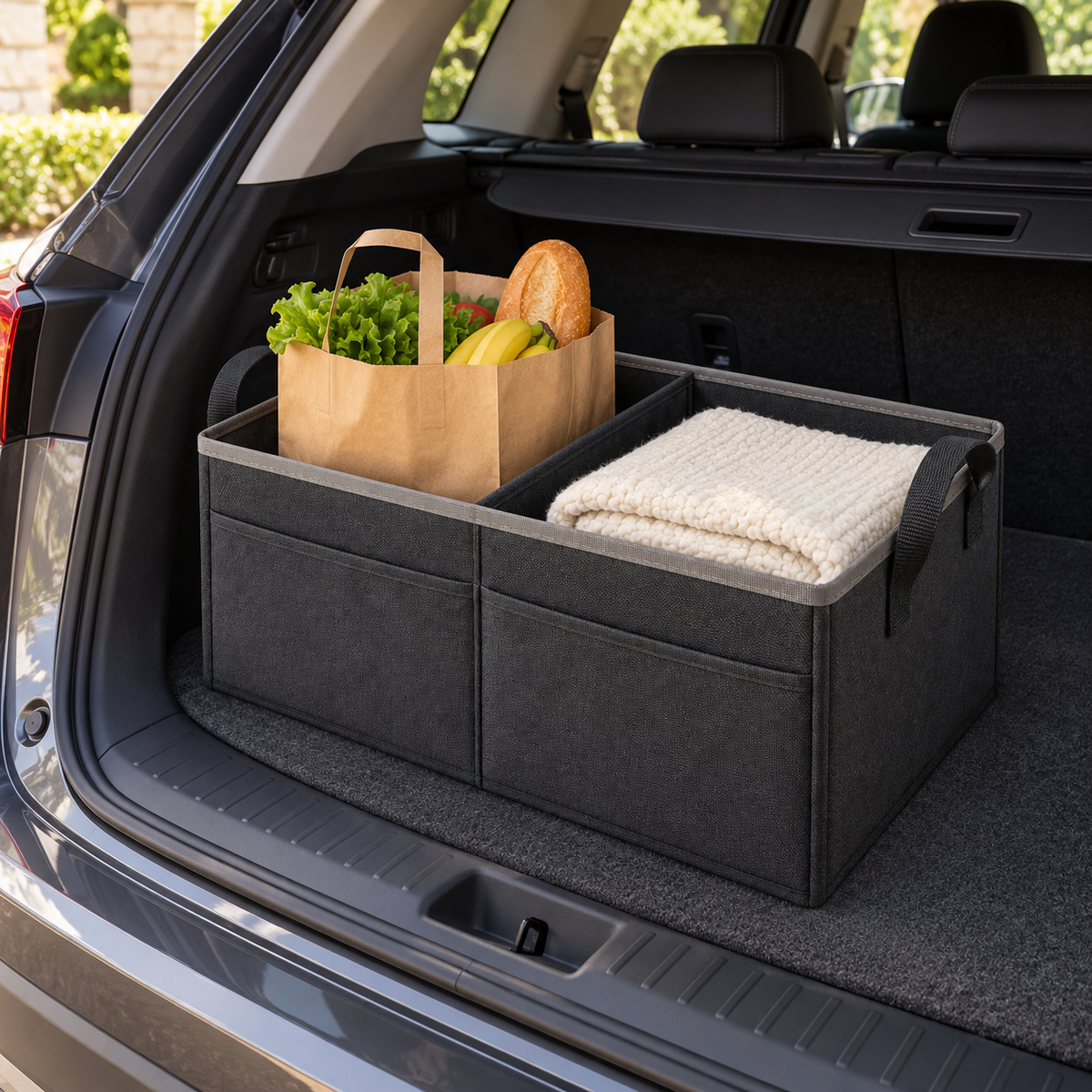 Two-Bay Foldable Trunk Organizer