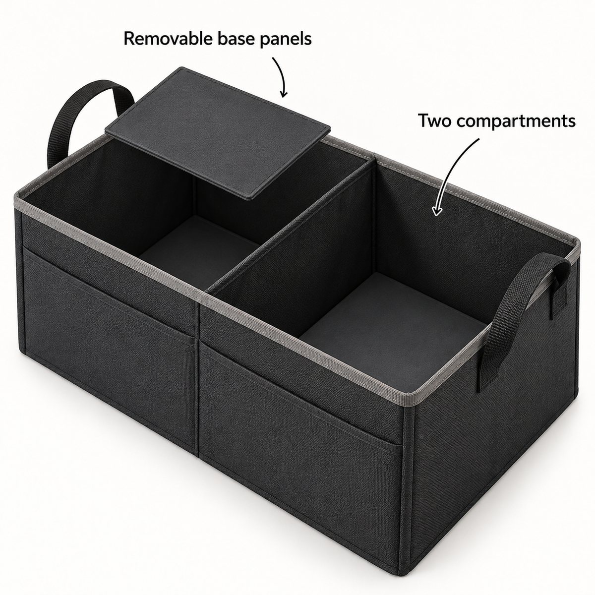 Two-Bay Foldable Trunk Organizer