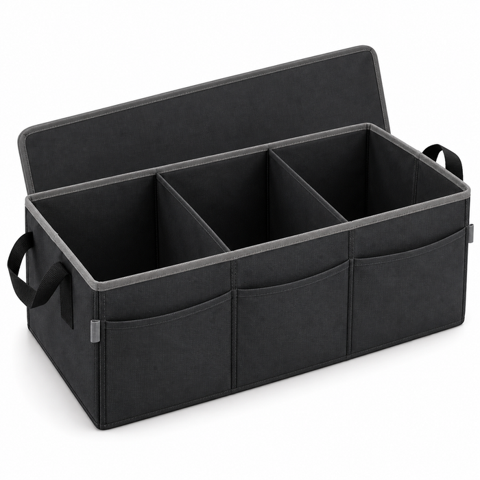 Three-Bay Covered Trunk Organizer