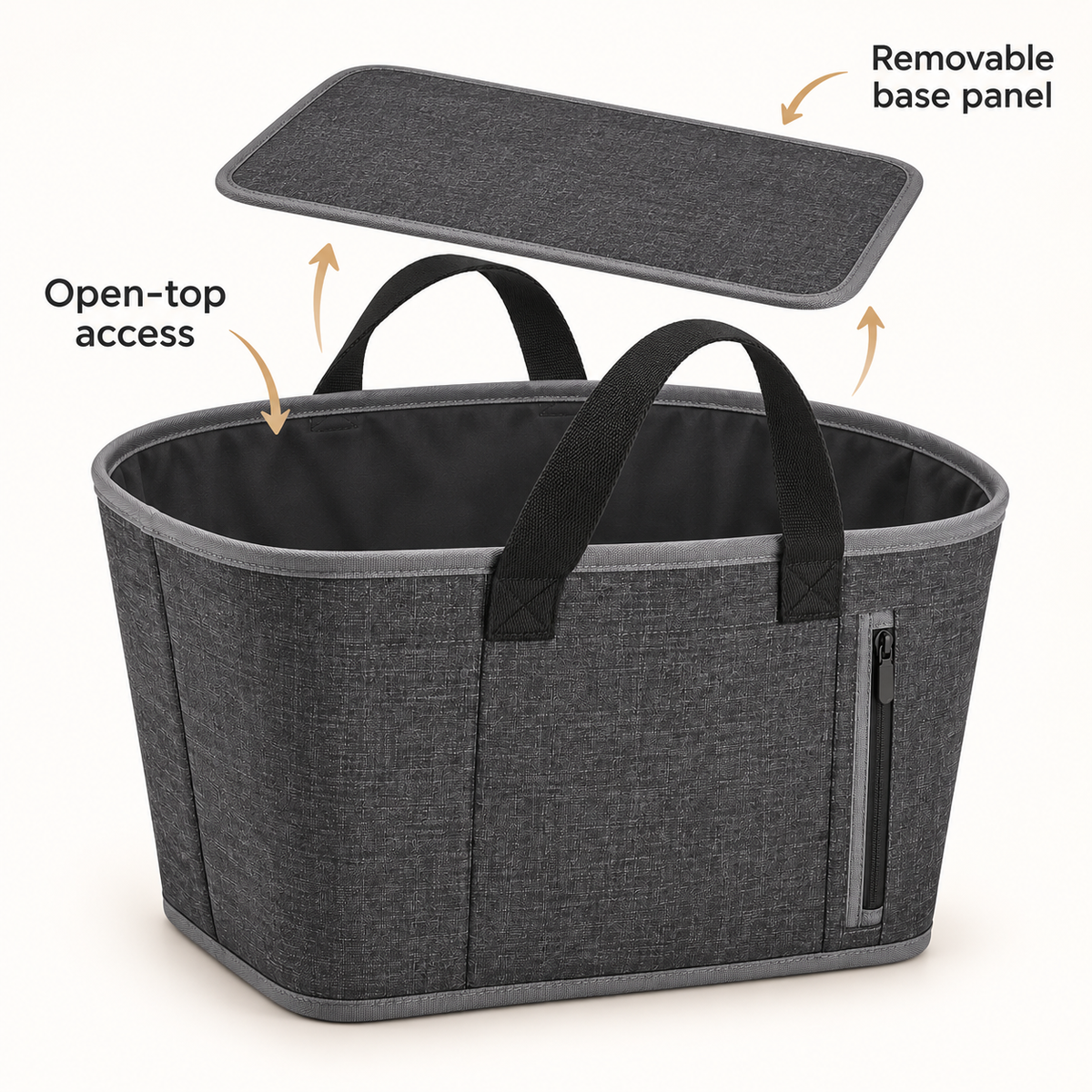 Fold-Flat Grocery Basket Tote