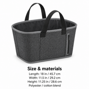 Fold-Flat Grocery Basket Tote