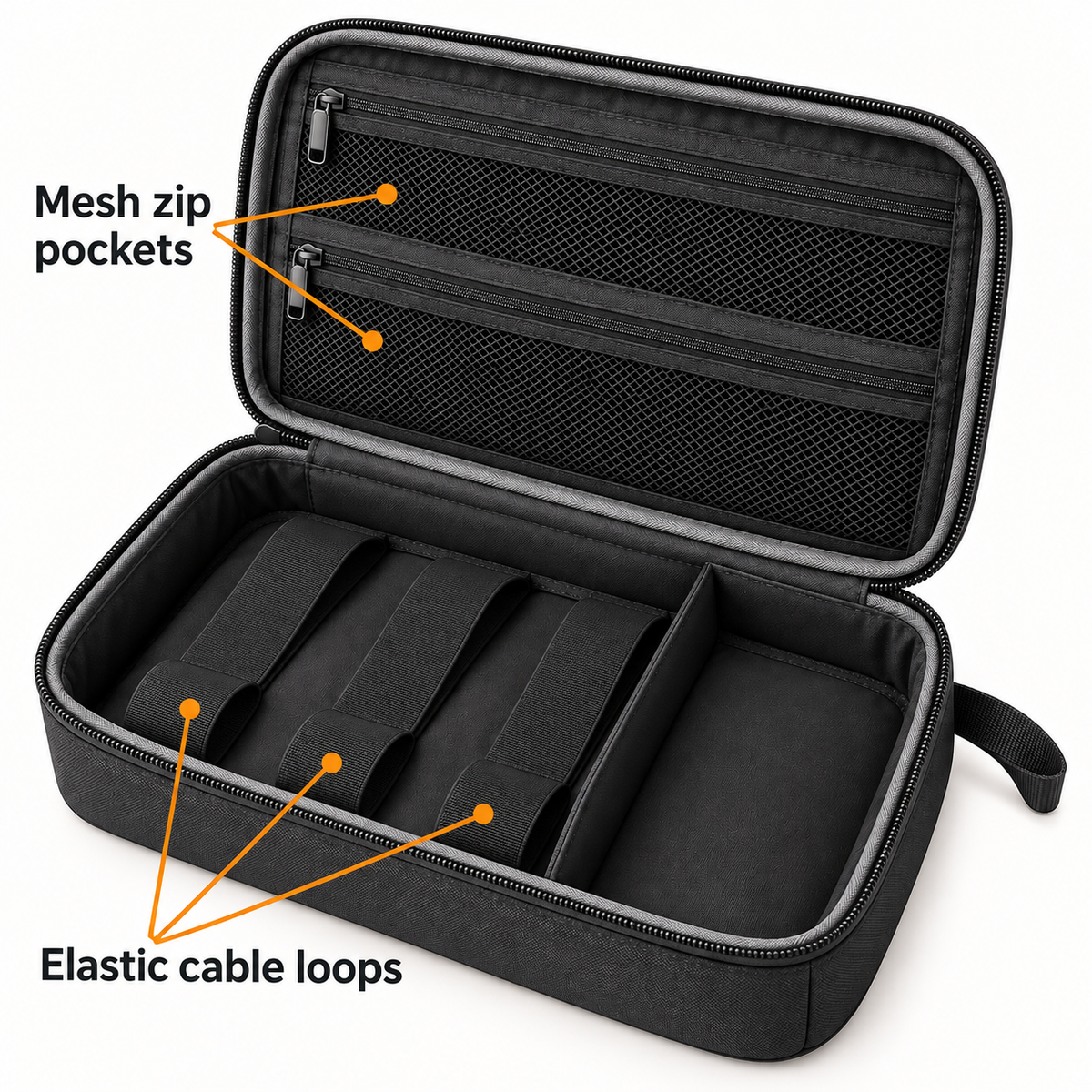Clamshell Cable & Accessory Organizer