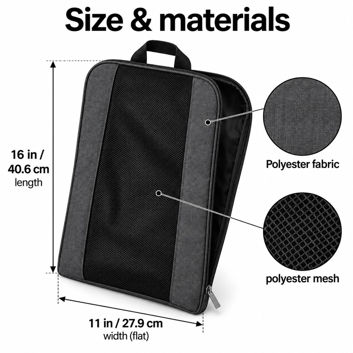 Mesh-Panel Travel Shoe Sack